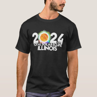 Total Solar Eclipse 2024 ILLINOIS American Totalit T-Shirt
