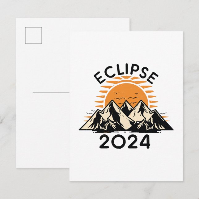 Total Solar Eclipse 2024 Invitation Postcard (Front/Back)