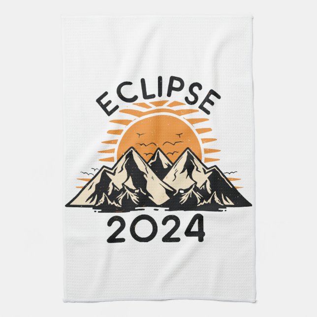 Total Solar Eclipse 2024 Kitchen Towel (Vertical)