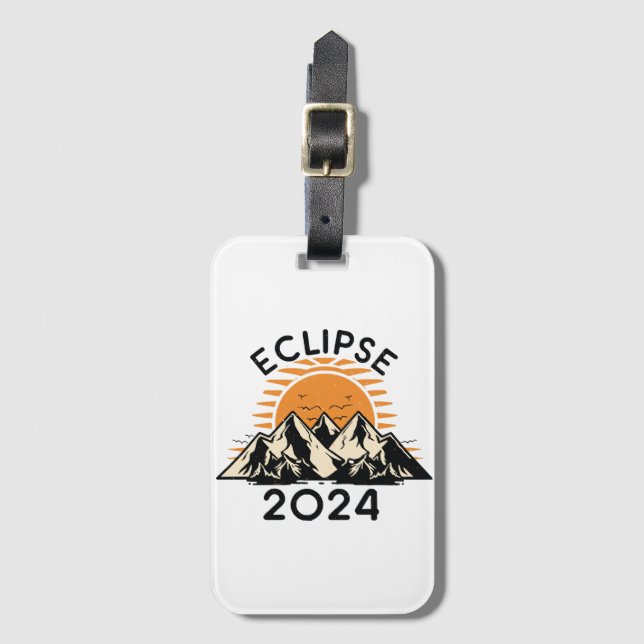 Total Solar Eclipse 2024 Luggage Tag (Front Vertical)