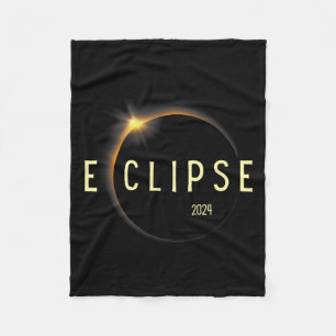 Total Solar Eclipse 2024 Men Women Kids Fleece Blanket