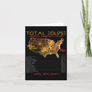 Total Solar Eclipse 2024 North America Tour  Card