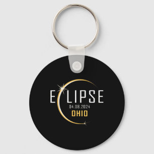 Total Solar Eclipse 2024 Ohio America Spring Total Keychain