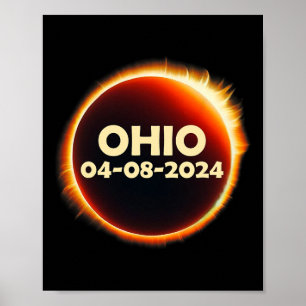 Total Solar Eclipse 2024 Ohio Poster