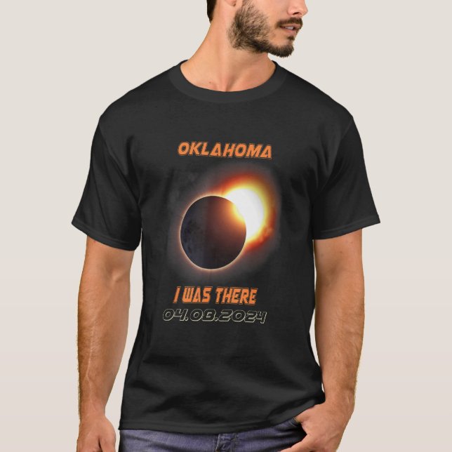 Total Solar Eclipse 2024 Oklahoma 1 T-Shirt (Front)
