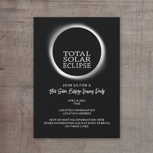 Total Solar Eclipse - 2024 or custom date Invitation