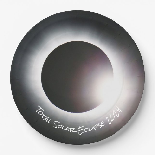 Total solar eclipse 2024 paper plate (Front)