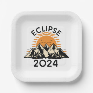 Total Solar Eclipse 2024 Paper Plate
