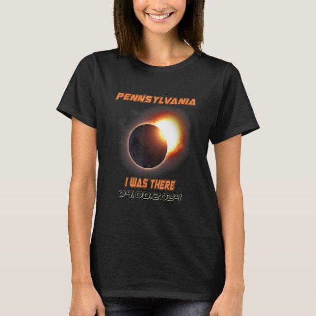 Total Solar Eclipse 2024 Pennsylvania T-Shirt (Front)