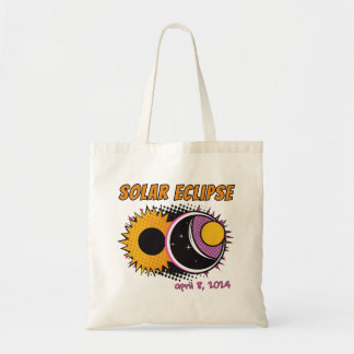 Total solar eclipse 2024 pop art design tote bag