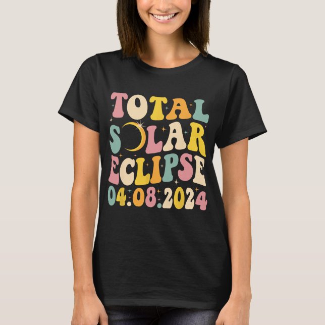 Total Solar Eclipse 2024 Retro Solar Eclipse Men W T-Shirt (Front)