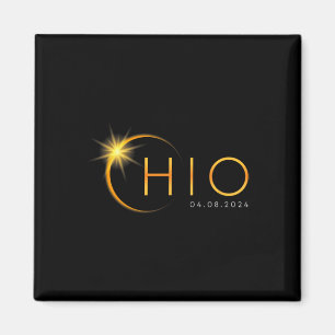 Total Solar Eclipse 2024 State Ohio Totality April Magnet