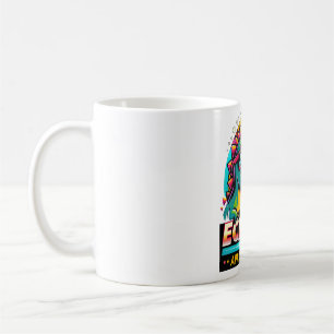 Total Solar Eclipse 2024 T-Rex Wearing Solar glass Coffee Mug