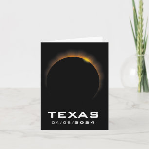 Total Solar Eclipse 2024 Texas Card