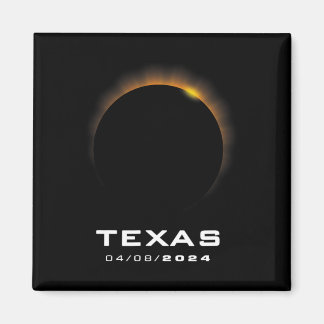 Total Solar Eclipse 2024 Texas  Magnet