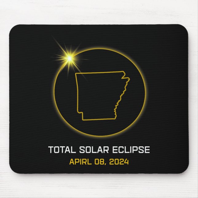 Total Solar Eclipse 2024 The Arkansas Tour Totalit Mouse Pad (Front)