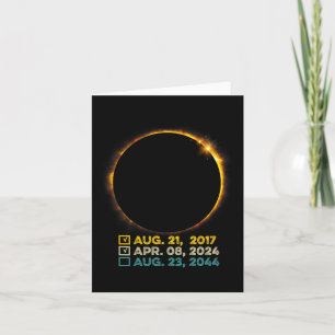 Total Solar Eclipse 2024 Totality Checklist 2017 2 Card