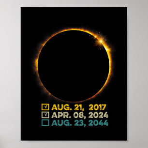 Total Solar Eclipse 2024 Totality Checklist 2017 2 Poster