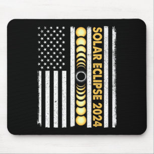 Total Solar Eclipse 2024 Totality Phases US Americ Mouse Pad