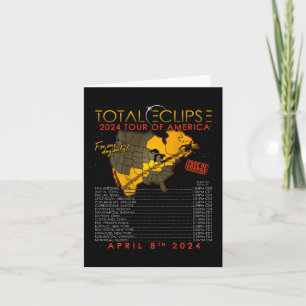 Total Solar Eclipse 2024 Tour Of America 04.08.24  Card