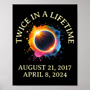 Total Solar Eclipse 2024 Twice In A Lifetime Poster
