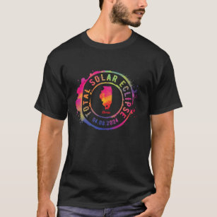 Total Solar Eclipse 2024 USA Illinois Herrin Total T-Shirt