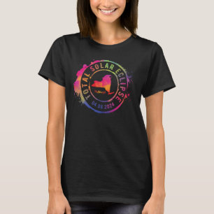 Total Solar Eclipse 2024 USA New York Plattsburgh  T-Shirt