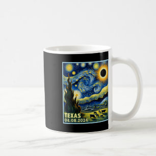 Total Solar Eclipse 2024 Van Gogh Starry Night Sty Coffee Mug