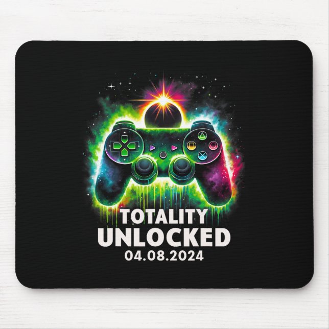 Total Solar Eclipse 2024 Video Game Colourful 1  Mouse Pad (Front)