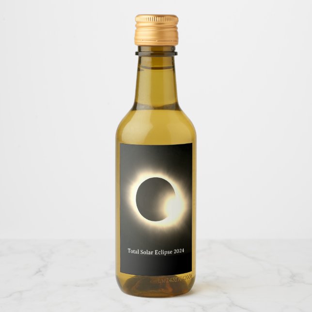 Total solar eclipse 2024 wine label (Front)