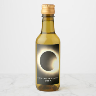 Total solar eclipse 2024 wine label