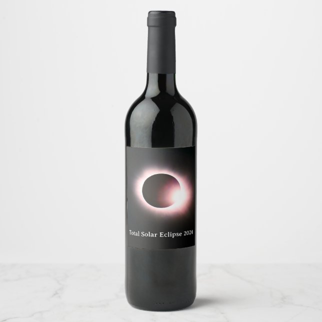 Total solar eclipse 2024 wine label (Front)