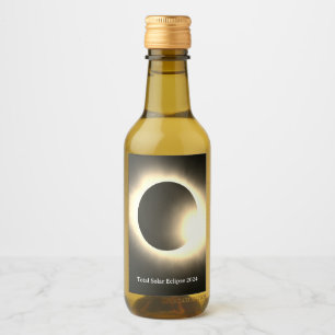 Total solar eclipse 2024 wine label