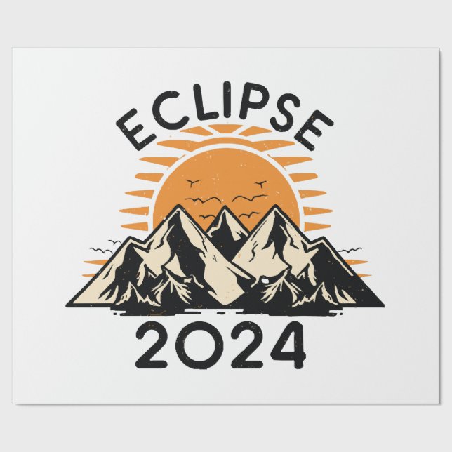 Total Solar Eclipse 2024 Wrapping Paper (Flat)