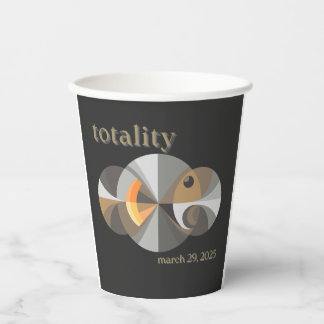 Total Solar Eclipse 2025 minimalistic Paper Cups