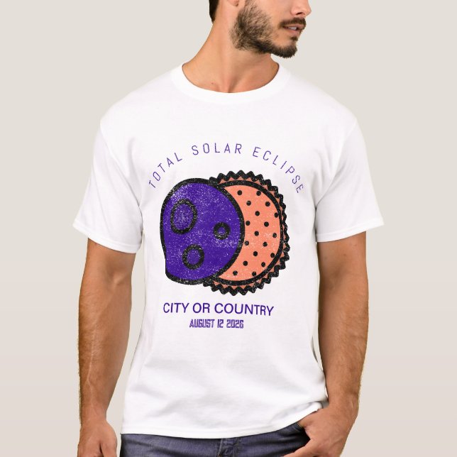 Total Solar Eclipse 2026 Custom T-Shirt (Front)