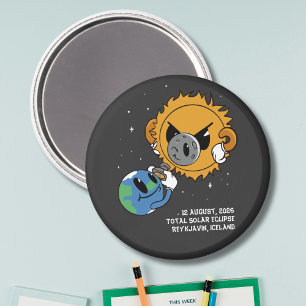 Total Solar Eclipse 2026 Iceland Photobomb Magnet