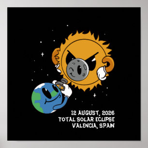 Total Solar Eclipse 2026 Spain Photobomb Poster