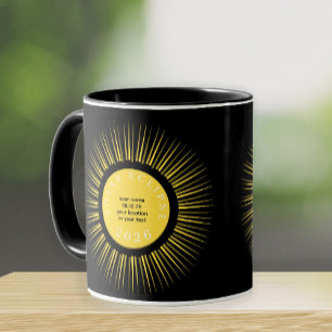 Total solar eclipse 2026 your text personalized mug