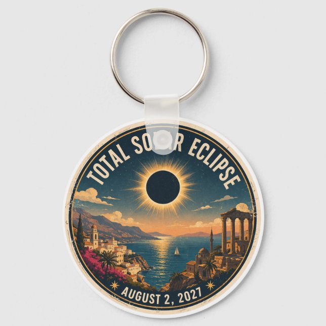 Total Solar Eclipse 2027  Keychain (Front)