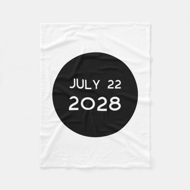 Total Solar Eclipse 2028 New Zealand _1  Fleece Blanket (Front)