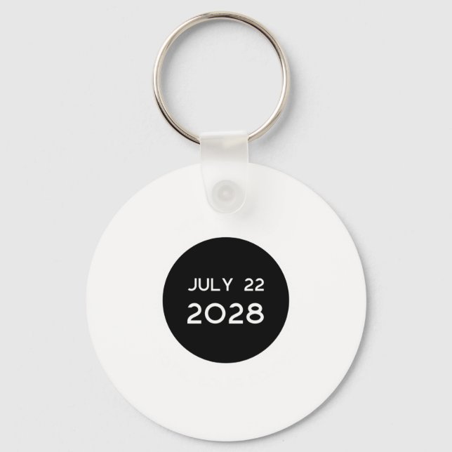 Total Solar Eclipse 2028 New Zealand _1  Keychain (Front)