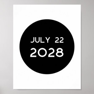 Total Solar Eclipse 2028 New Zealand Poster