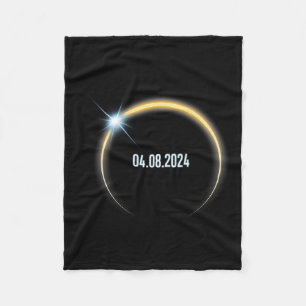 Total Solar Eclipse 4.8.2024  Fleece Blanket