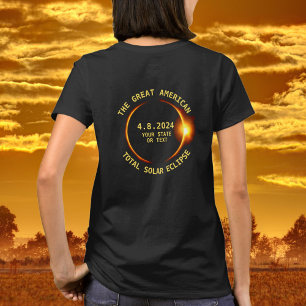 Total Solar Eclipse 8.21.2017 USA Add Your State T-Shirt