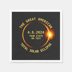 Total Solar Eclipse 8.21.2017 USA Custom Text Napkin