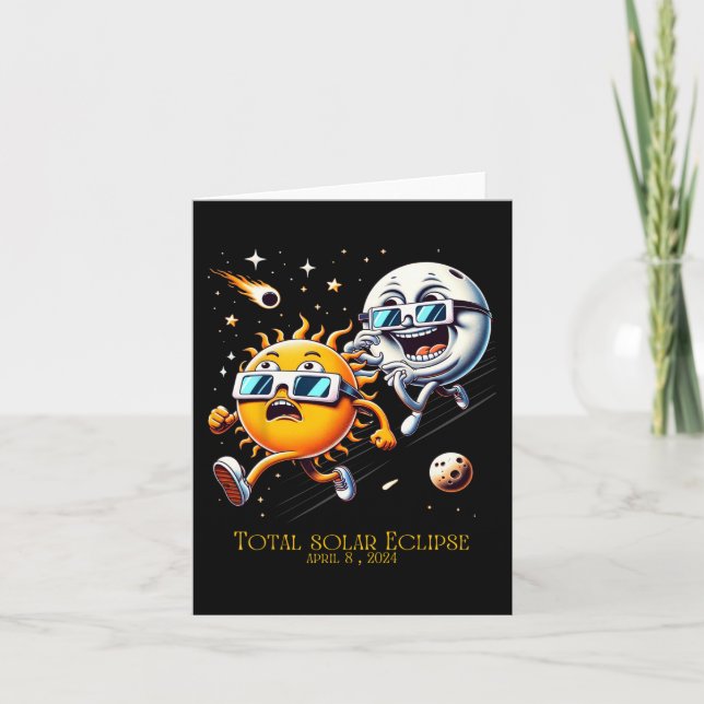 Total Solar Eclipse 8-4-2024 Sun Flees Moon Eclips Card (Front)