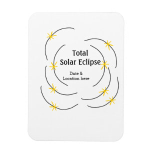 Total solar eclipse add date location half sun pat magnet