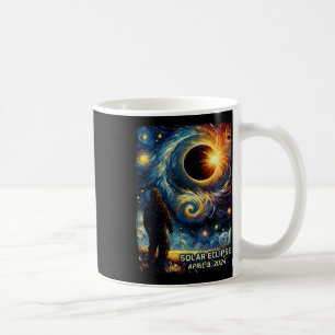 Total Solar Eclipse America Sasquatch Starry Night Coffee Mug