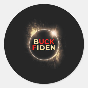 Total Solar Eclipse Anti Joe Classic Round Sticker